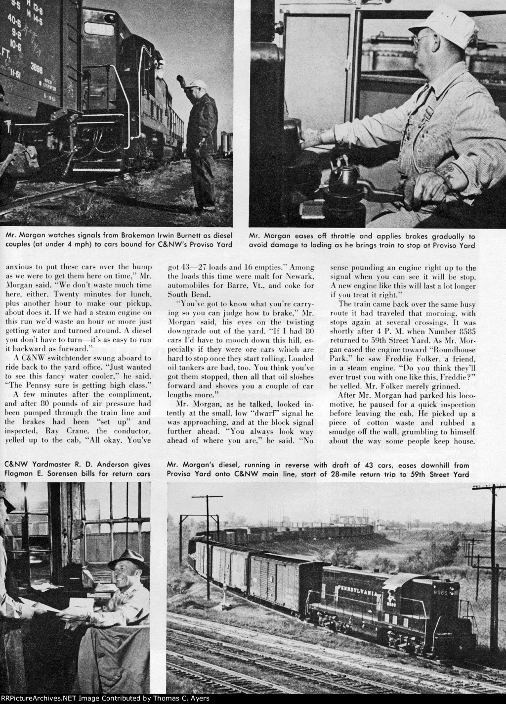 PRR "Engineman Morgan And His New Switcher," Page 19, 1953